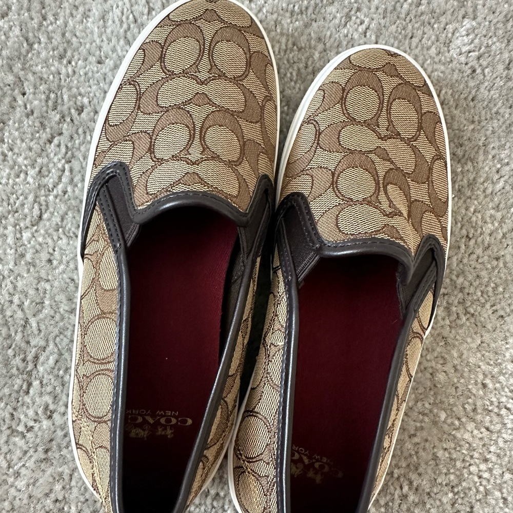 Coach Chrissy Canvas Slip On Sneaker New Size 7
